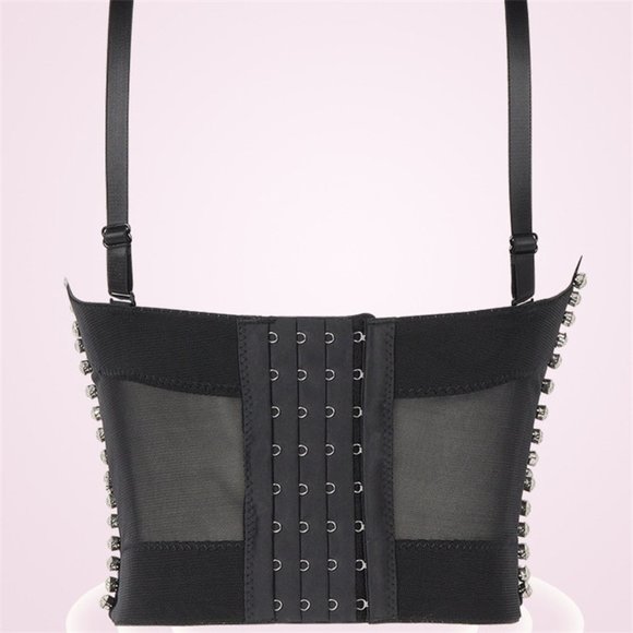 NEW Sparkling Bling Swarovski Crystal Rhinestone Bustier Bra Top + Gift! - Picture 6 of 10